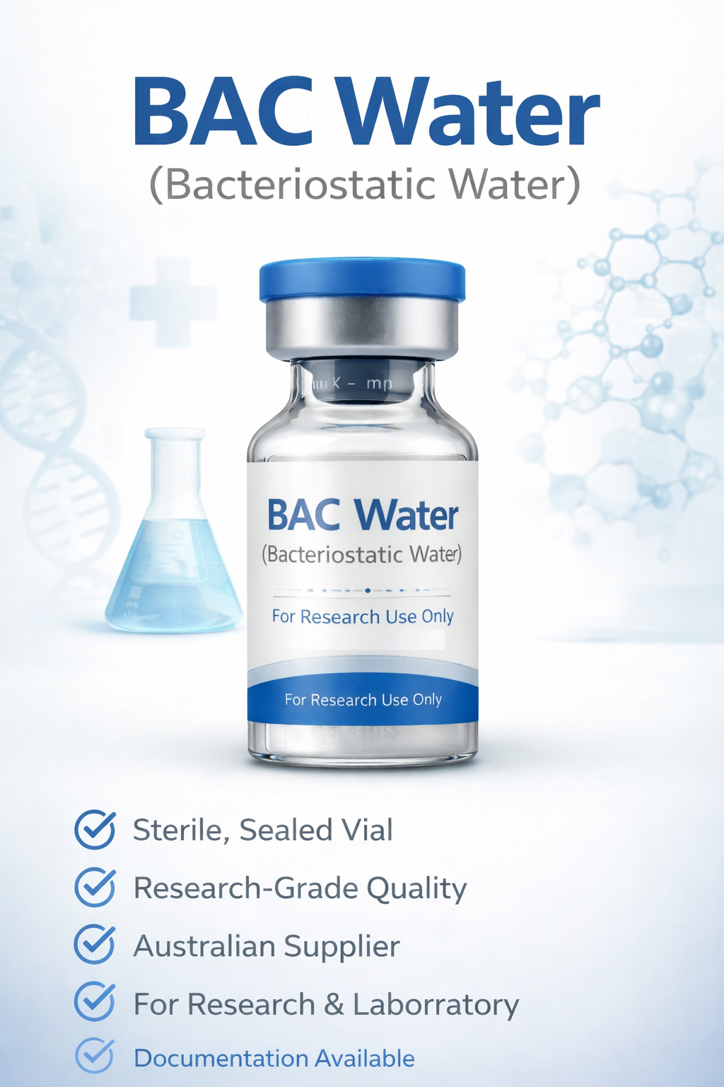 10ML BAC Water (Bacteriostatic Water) – Research Use