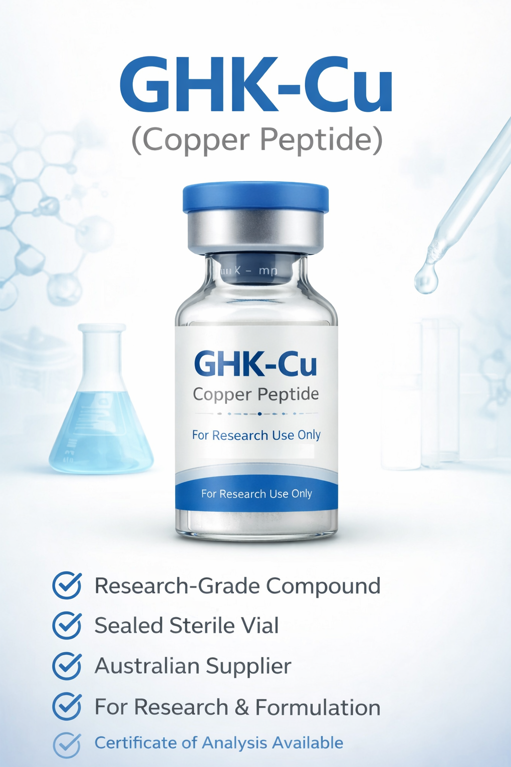 GHK-Cu (Copper Peptide) – Research Grade
